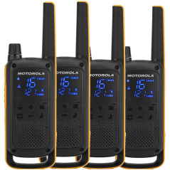 Motorola Talkabout T82 Extreme Quad Pack ricetrasmittente 16 canali Nero, Arancione