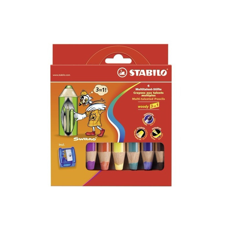 STABILO woody 3 in 1 Multi 6 pz