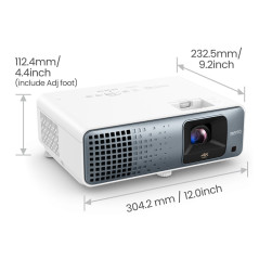 BenQ TK710 Proiettore a raggio standard 3200 ANSI lumen DLP UHD 4K (3840x2160) Compatibilità 3D Nero, Bianco