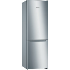 Bosch Serie 2 KGN36NLEA Frigorifero combinato da libera installazione 186 x 60 cm Metal look Classe E