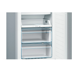 Bosch Serie 2 KGN36NLEA Frigorifero combinato da libera installazione 186 x 60 cm Metal look Classe E