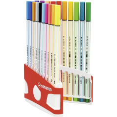 STABILO Pen 68 brush marcatore Multicolore 20 pz