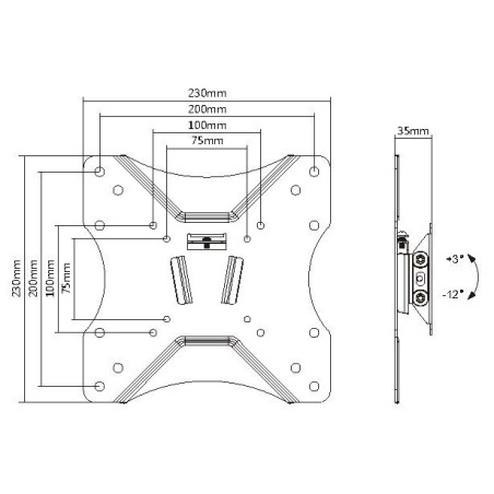 Equip Staffa di montaggio a parete per TV Slim da 23” a 43”