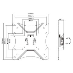 Equip Staffa di montaggio a parete per TV Slim da 23” a 43”