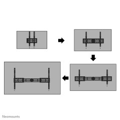 Neomounts WL35S-950BL19 Supporto a parete per TV pesanti 55-110" - inclinabile - bloccabile - orizzontale e verticale