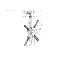 Equip Staffa per TV a soffitto da 23” a 55”