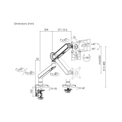 Equip Staffa di montaggio per monitor premium da 17“-35”, bianco