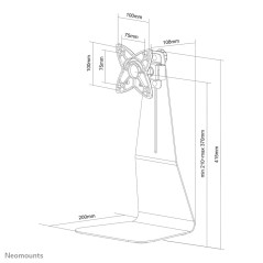 Neomounts FPMA-D800 Supporto per monitor 10-27"