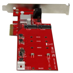 StarTech.com Scheda PCI Express Controller 2x M.2 NGFF SSD RAID con 2 Porte Sata III - PCIe