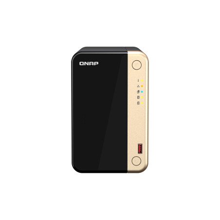 QNAP TS-264 NAS Tower Intel® Celeron® N5095 8 GB 0 TB QNAP QTS Nero, Oro