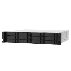 QNAP TS-1273AU-RP-8G server NAS e di archiviazione Armadio (2U) Ryzen Embedded V1500B 8 GB DDR4 0 TB QNAP QTS Alluminio, Nero