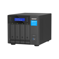 QNAP TVS-H474 NAS Tower Intel® Pentium® G7400 8 GB DDR4 0 TB QuTS hero Nero