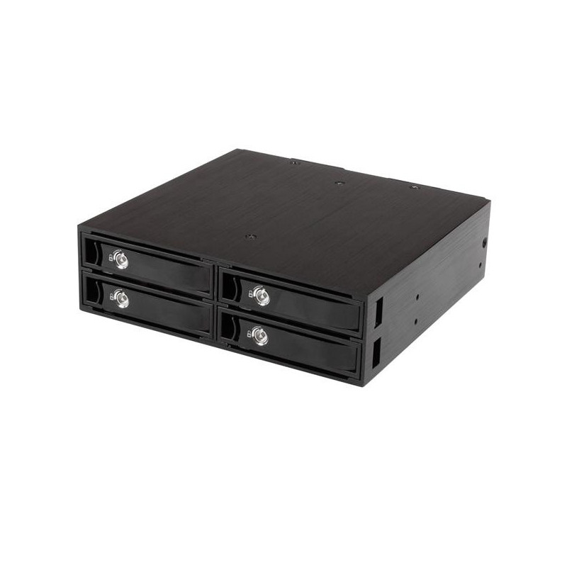 StarTech.com Backplane mobile per rack hot-swap 5,25" a 4 alloggiamenti HDD SATA/SAS da 2,5" - 6 Gbps