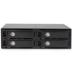 StarTech.com Backplane mobile per rack hot-swap 5,25" a 4 alloggiamenti HDD SATA/SAS da 2,5" - 6 Gbps