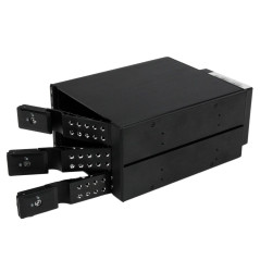 StarTech.com Scheda backplane per rack portatili hot-swap trayless in alluminio 3 alloggiamenti per SAS II SATA III 3,5"- HDD 6