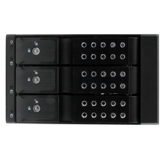 StarTech.com Scheda backplane per rack portatili hot-swap trayless in alluminio 3 alloggiamenti per SAS II SATA III 3,5"- HDD 6