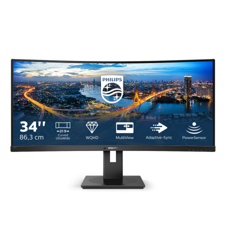 Philips B Line 345B1C/00 Monitor PC 86,4 cm (34") 3440 x 1440 Pixel Quad HD LCD Nero