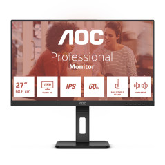 AOC E3 U27E3UF Monitor PC 68,6 cm (27") 3840 x 2160 Pixel 4K Ultra HD LED Nero