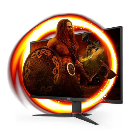 AOC G2 Q27G2E/BK Monitor PC 68,6 cm (27") 2560 x 1440 Pixel Quad HD Nero, Rosso