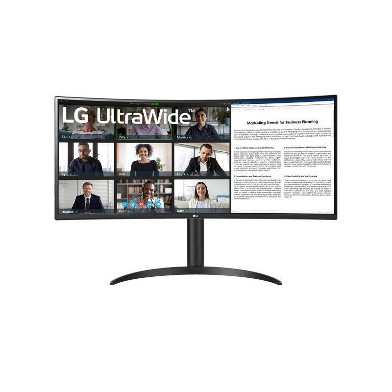 LG 34BR55QC-B Monitor PC 86,4 cm (34") 3440 x 1440 Pixel Wide Quad HD LCD Nero