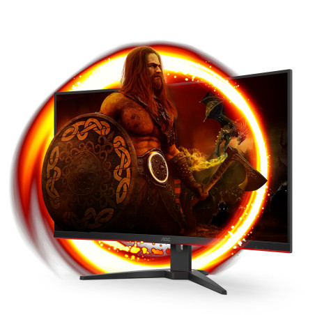 AOC G2 C32G2ZE/BK Monitor PC 80 cm (31.5") 1920 x 1080 Pixel Full HD LED Nero, Rosso