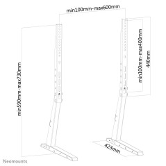 Neomounts FPMA-D1240BLACK Supporto per monitor 37-70"