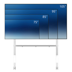 Neomounts FL50-575WH1 Carello TV 65-110" - installazione rapida - TÜV