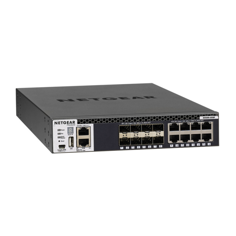 NETGEAR M4300-8X8F Gestito L3 10G Ethernet (100/1000/10000) 1U Nero