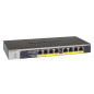 NETGEAR GS108LP Non gestito Gigabit Ethernet (10/100/1000) Supporto Power over Ethernet (PoE) 1U Nero, Grigio