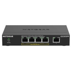 NETGEAR GS305PP Non gestito Gigabit Ethernet (10 100 1000) Supporto Power over Ethernet (PoE) Nero