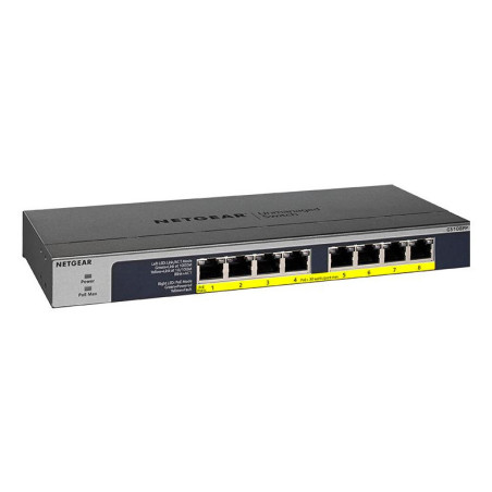 NETGEAR GS108PP Non gestito Gigabit Ethernet (10/100/1000) Supporto Power over Ethernet (PoE) Nero