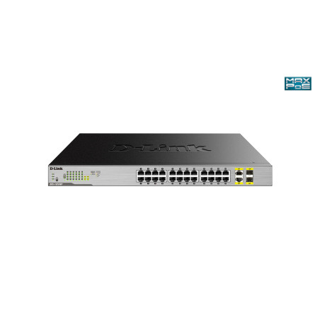 D-Link DGS-1026MP switch di rete Non gestito Gigabit Ethernet (10/100/1000) Supporto Power over Ethernet (PoE) Nero, Grigio