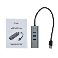 i-tec Metal U3METALG3HUB hub di interfaccia USB 3.2 Gen 1 (3.1 Gen 1) Type-A 5000 Mbit s Grigio