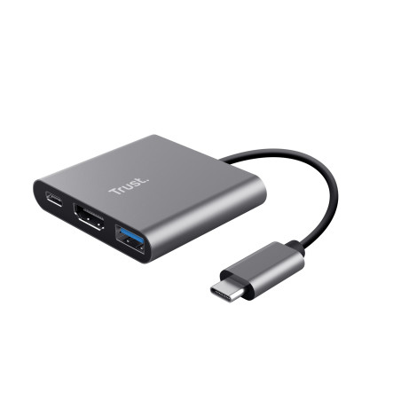 Trust Dalyx USB 3.2 Gen 1 (3.1 Gen 1) Type-C Alluminio, Nero