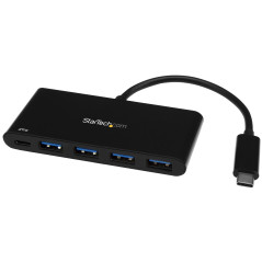 StarTech.com HB30C4AFPD hub di interfaccia USB 3.2 Gen 1 (3.1 Gen 1) Type-C 5000 Mbit s Nero