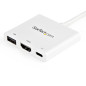 StarTech.com Adattatore Multifunzione USB-C a HDMI 4k con Power Delivery e porta USB-A - Bianco