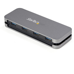 StarTech.com HB30AM4AB hub di interfaccia USB 3.2 Gen 1 (3.1 Gen 1) Type-A 5000 Mbit/s Nero, Grigio