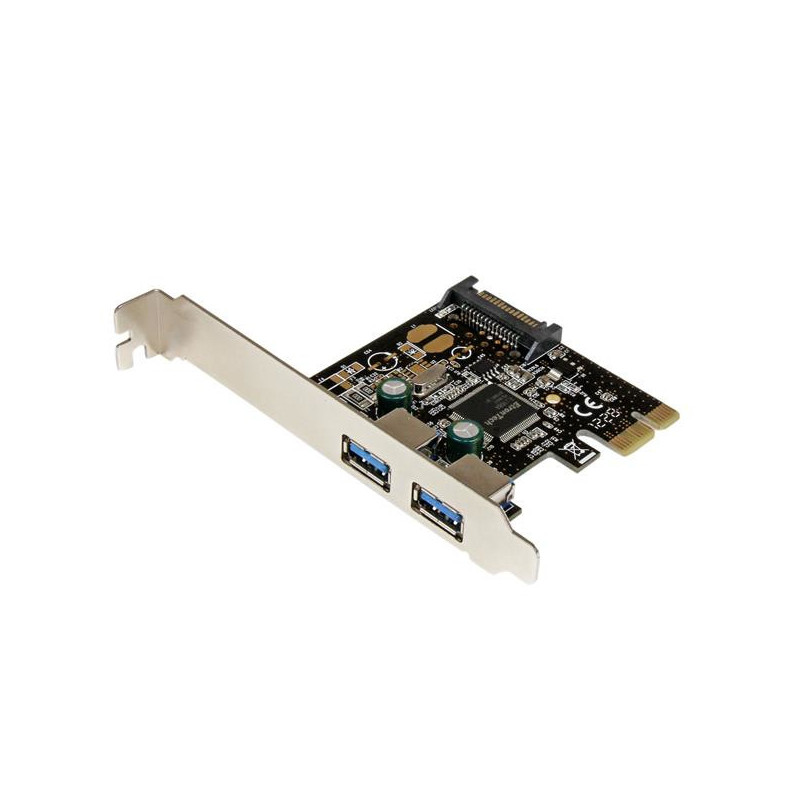 StarTech.com Scheda controller USB SuperSpeed 3.0 PCIe PCI Express a 2 porte con alimentazione SATA