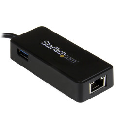 StarTech.com Adattatore di rete USB-C a RJ45 Gigabit Ethernet con porta USB-A supplementare - USB 3.1 Gen 1 - (5 Gb s) - Nera