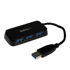 StarTech.com Hub Mini USB 3.0 SuperSpeed a 4 porte portatile - Nero