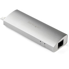 StarTech.com Hub USB a 3 porte con Ethernet, 3 porte USB-A, Gigabit Ethernet GbE, USB 5Gbps, alimentato tramite USB, hub USB