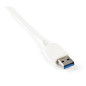 StarTech.com Hub USB a 3 porte con Ethernet, 3 porte USB-A, Gigabit Ethernet/GbE, USB 5Gbps, alimentato tramite USB, hub USB