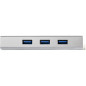 StarTech.com Hub USB a 3 porte con Ethernet, 3 porte USB-A, Gigabit Ethernet/GbE, USB 5Gbps, alimentato tramite USB, hub USB