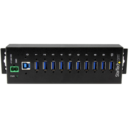 StarTech.com HUB Industriale USB 3.0 a 10 porte - Perno e concentratore USB 3.0 con ESD e protezione da sovratensioni