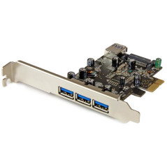 StarTech.com Scheda Espansione PCI Express USB 3.0 SuperSpeed a 4 porte ( 3 esterne, 1 interna )