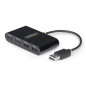 StarTech.com Hub USB 2.0 a 4 Porte, Splitter USB Portatile Alimentato da Bus Protezione da Sovracorrente (OCP), Replicatore di