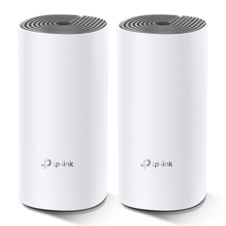 TP-Link Deco E4 (2-pack) Dual-band (2.4 GHz 5 GHz) Wi-Fi 5 (802.11ac) Bianco, Grigio Interno