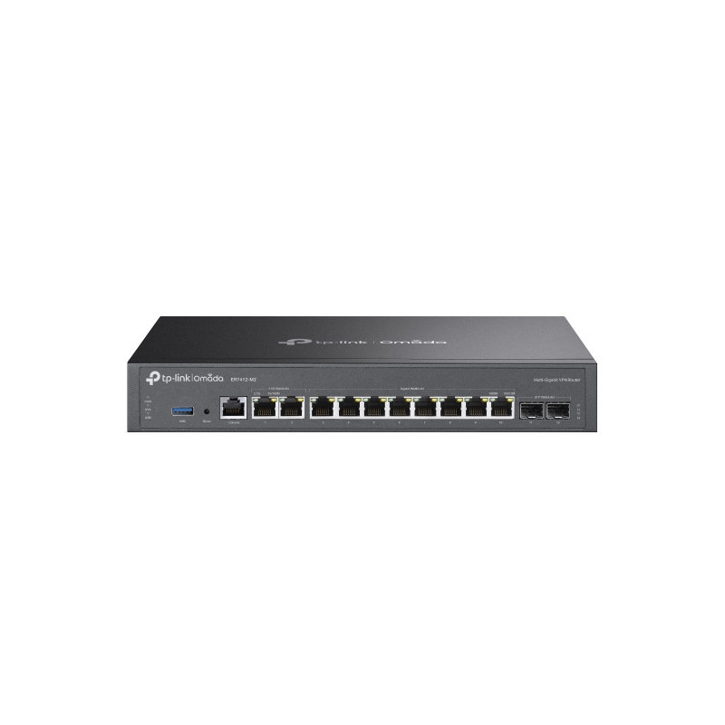 TP-Link Omada ER7412-M2 router cablato 2.5 Gigabit Ethernet, Gigabit Ethernet Nero