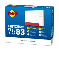 FRITZ!Box 7583 VDSL INT router wireless Gigabit Ethernet Dual-band (2.4 GHz 5 GHz) Rosso, Bianco