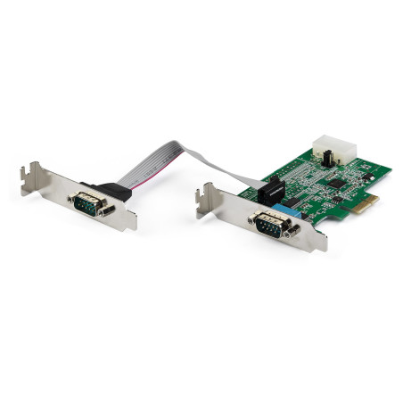 StarTech.com Scheda adattatore seriale PCI Express RS232 a 2 porte - Scheda controller host seriale PCIe RS232 - PCIe a seriale